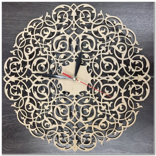 Laser Cutting Designs for Wooden_Clock_-_Ornaments