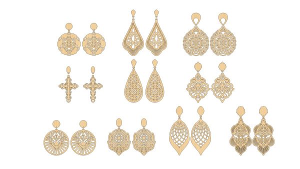 Laser Cutting Designs for earrings 1