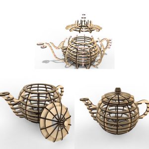 Laser Cutting Designs for tea_house_chaynik