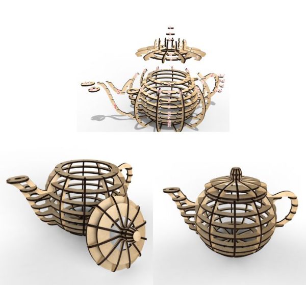 Laser Cutting Designs for tea_house_chaynik